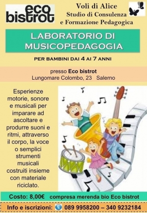 Laboratorio di Musicopedagogia per bambini - Voli di Alice di Mara Bridi